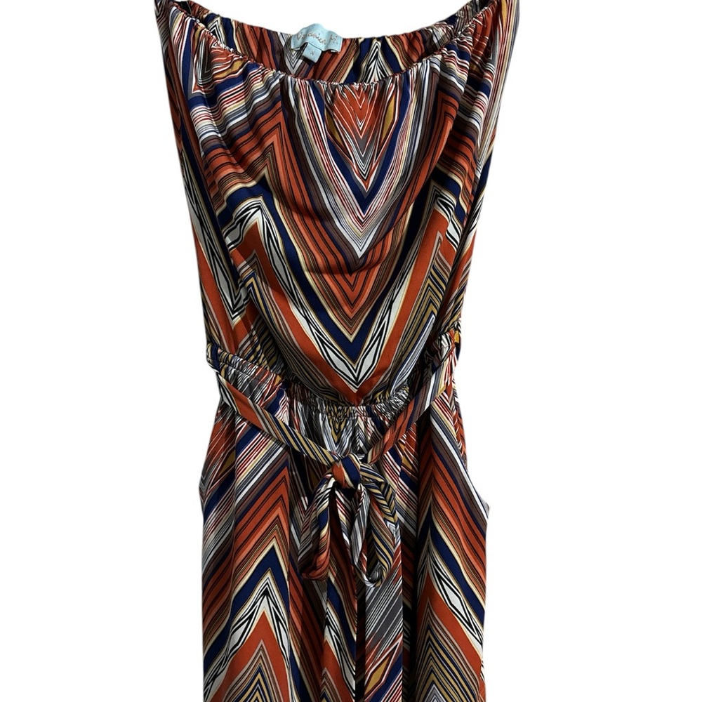 Veronica M vibrant Striped Romper with pockets
